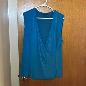 George Very Flattering Blue Sleeveless Layering Blouse Size 20